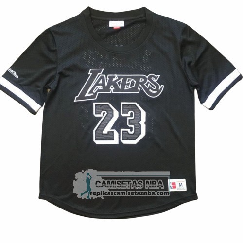 Camiseta Manga Corta Los Angeles Lakers Lebron James Negro